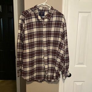 Flannel Button-Up Shirt